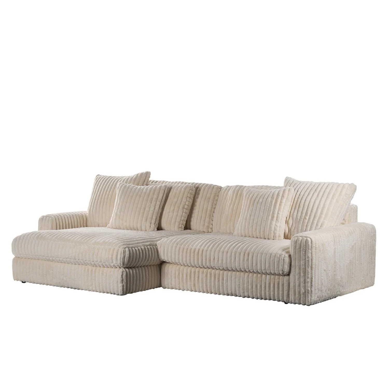 Canapé angle velours réversible  tissu doux - VITO - Image 20