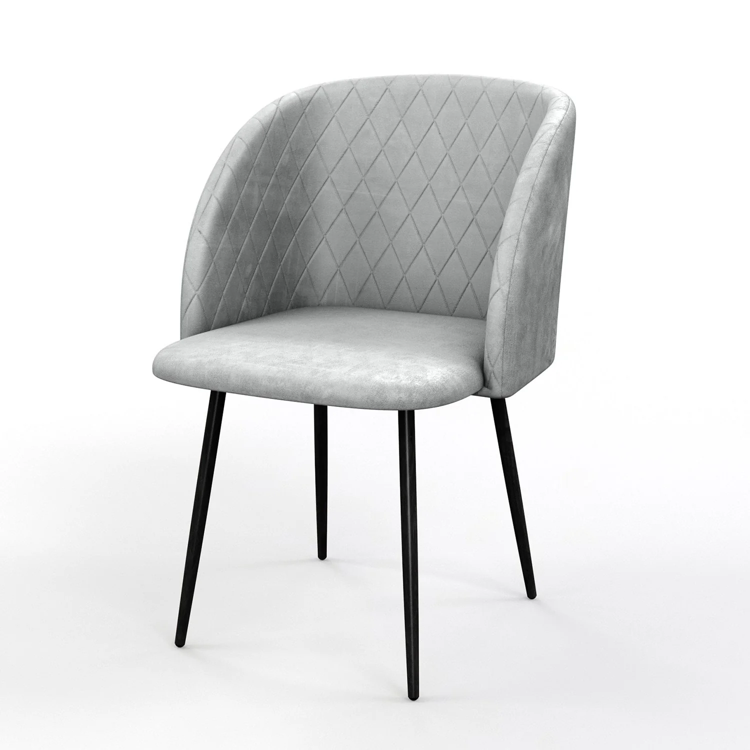 Chaise de salle à manger capitonnée tissu anti-tache-HESTER - Image 19