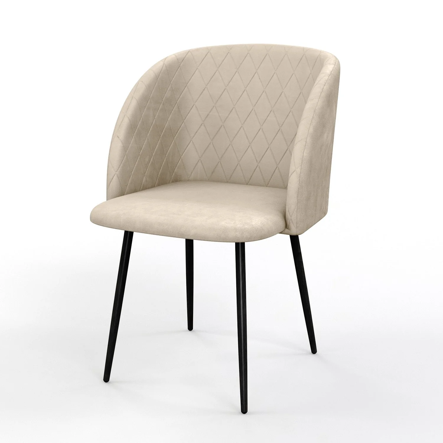Chaise de salle à manger capitonnée tissu anti-tache-HESTER - Image 31
