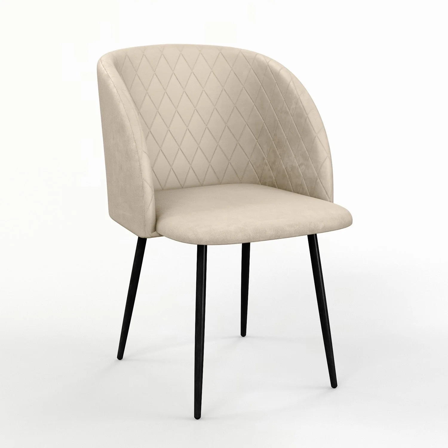 Chaise de salle à manger capitonnée tissu anti-tache-HESTER - Image 33