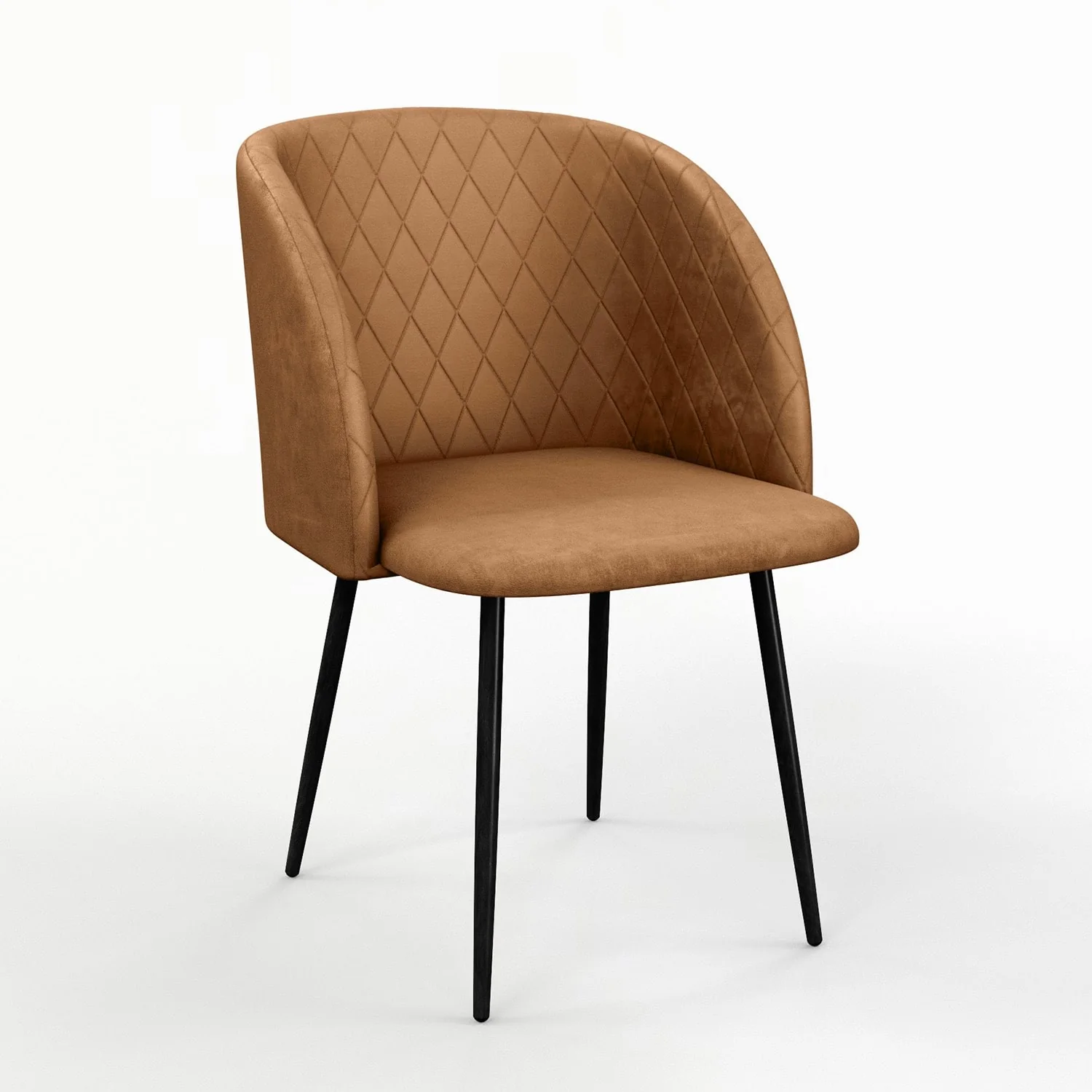 Chaise de salle à manger capitonnée tissu anti-tache-HESTER - Image 9