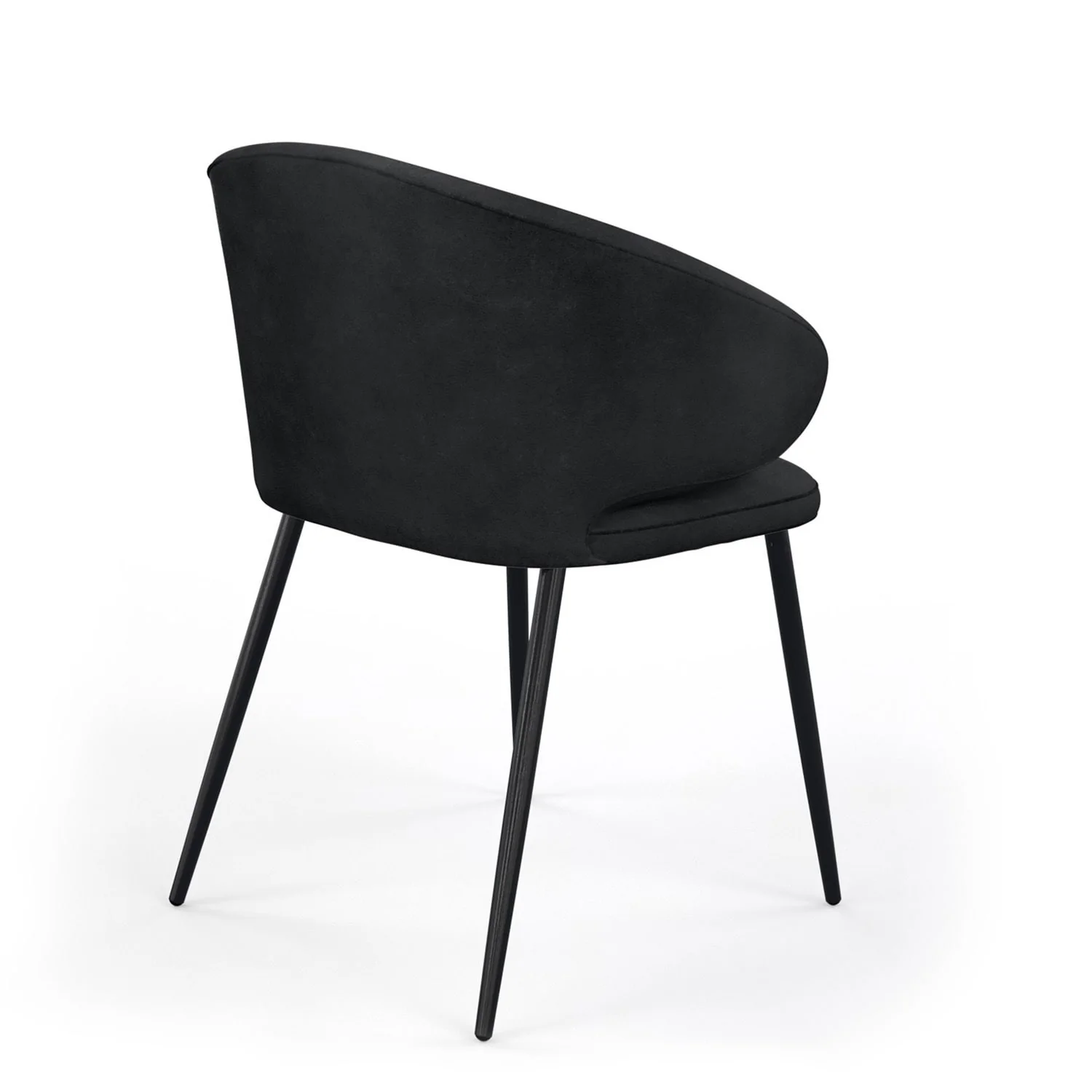 Chaise en tissu pieds noirs, 60x50xH80 cm - FIDJI - Image 10