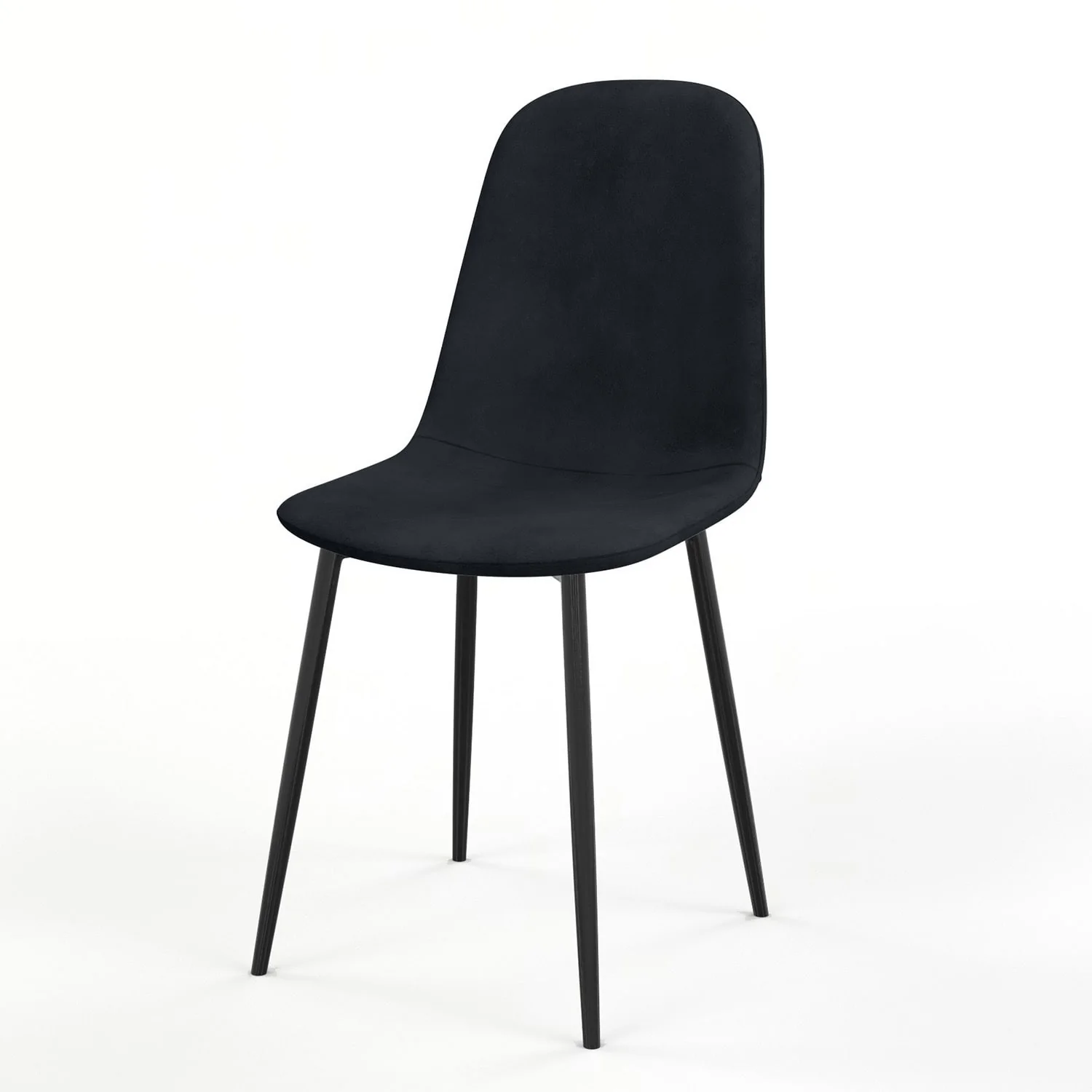 Chaise KLARY style scandinave en velours, pieds noirs - Image 11