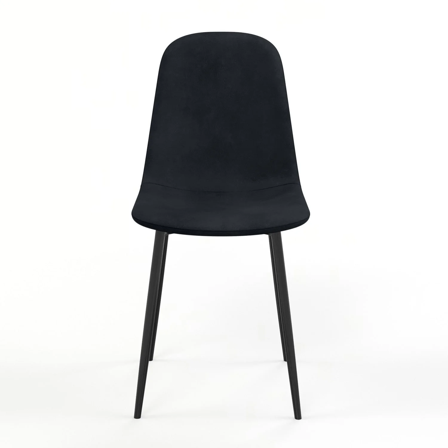 Chaise KLARY style scandinave en velours, pieds noirs - Image 12