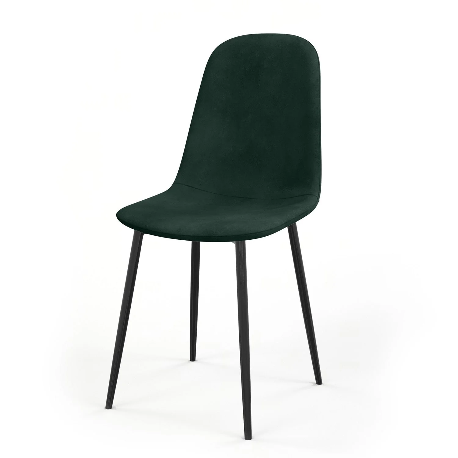 Chaise KLARY style scandinave en velours, pieds noirs - Image 32