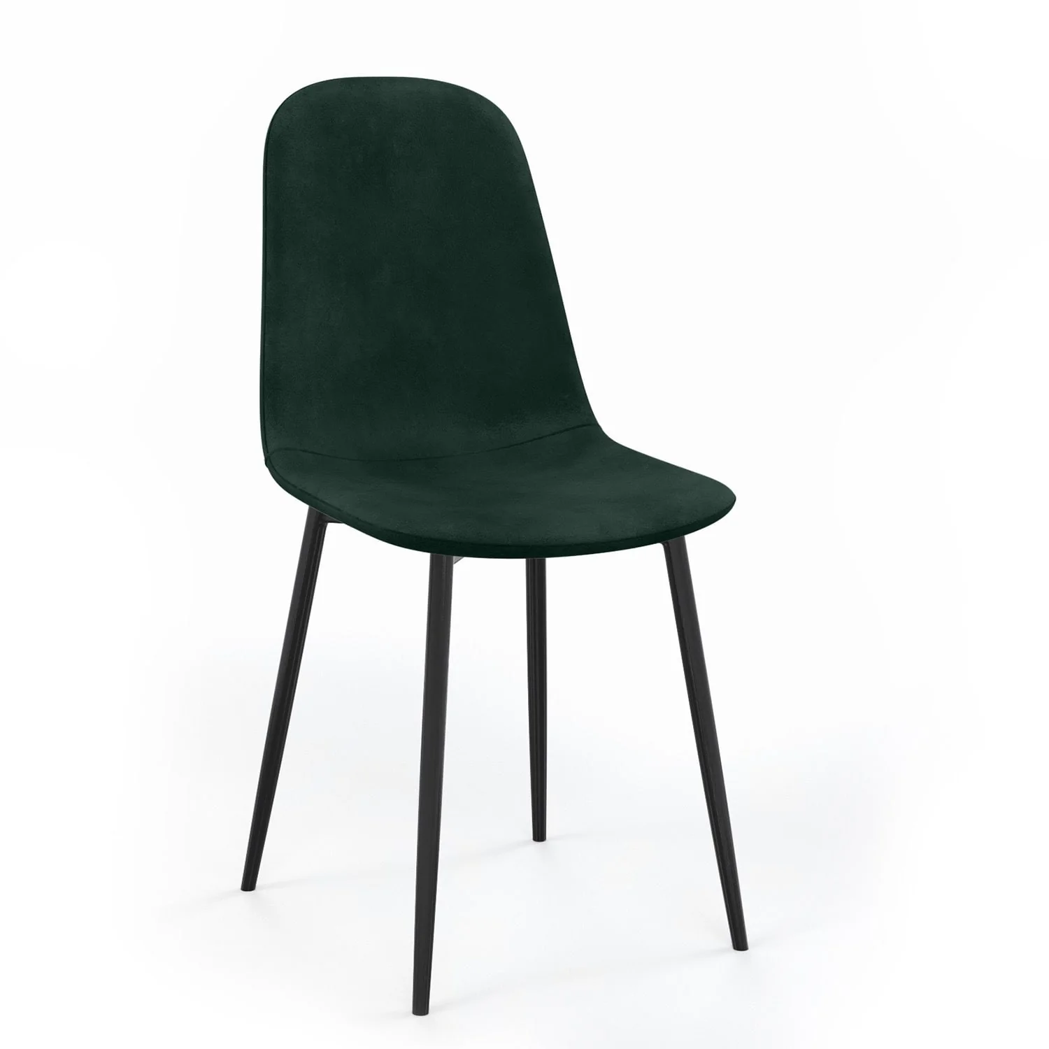 Chaise KLARY style scandinave en velours, pieds noirs - Image 33