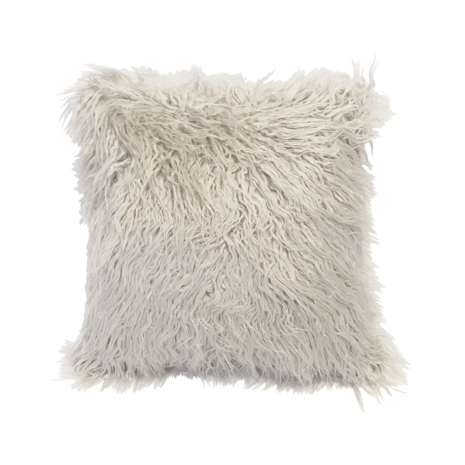 Coussin fourrure uni à poils longs, 45x45CM - SHAGGY - Image 6