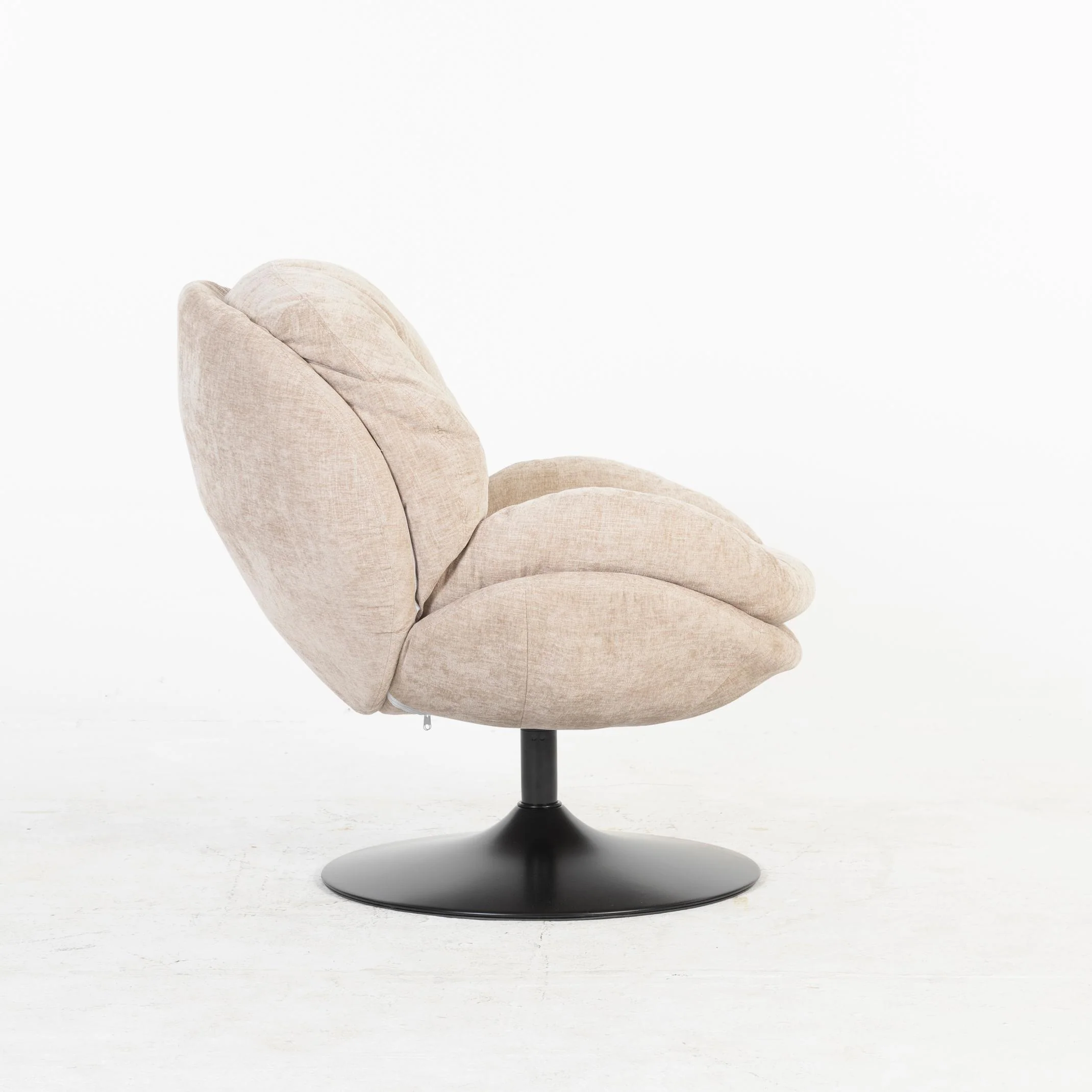Milo Fauteuil rond design pivotant en tissu haute qualité, 85x70xH89CM - Image 23