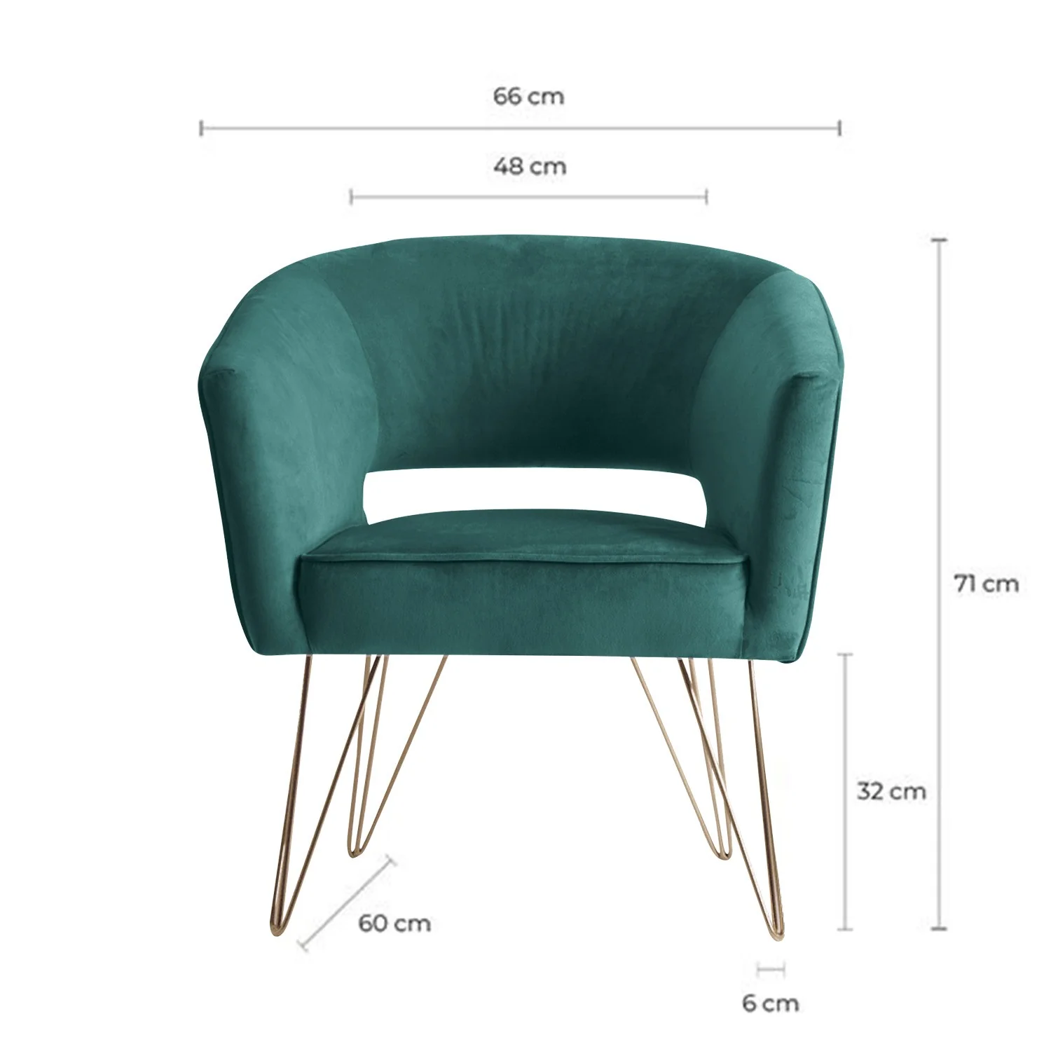 Fauteuil d'appoint en velours anti tache pieds dorés-Mazio - Image 59