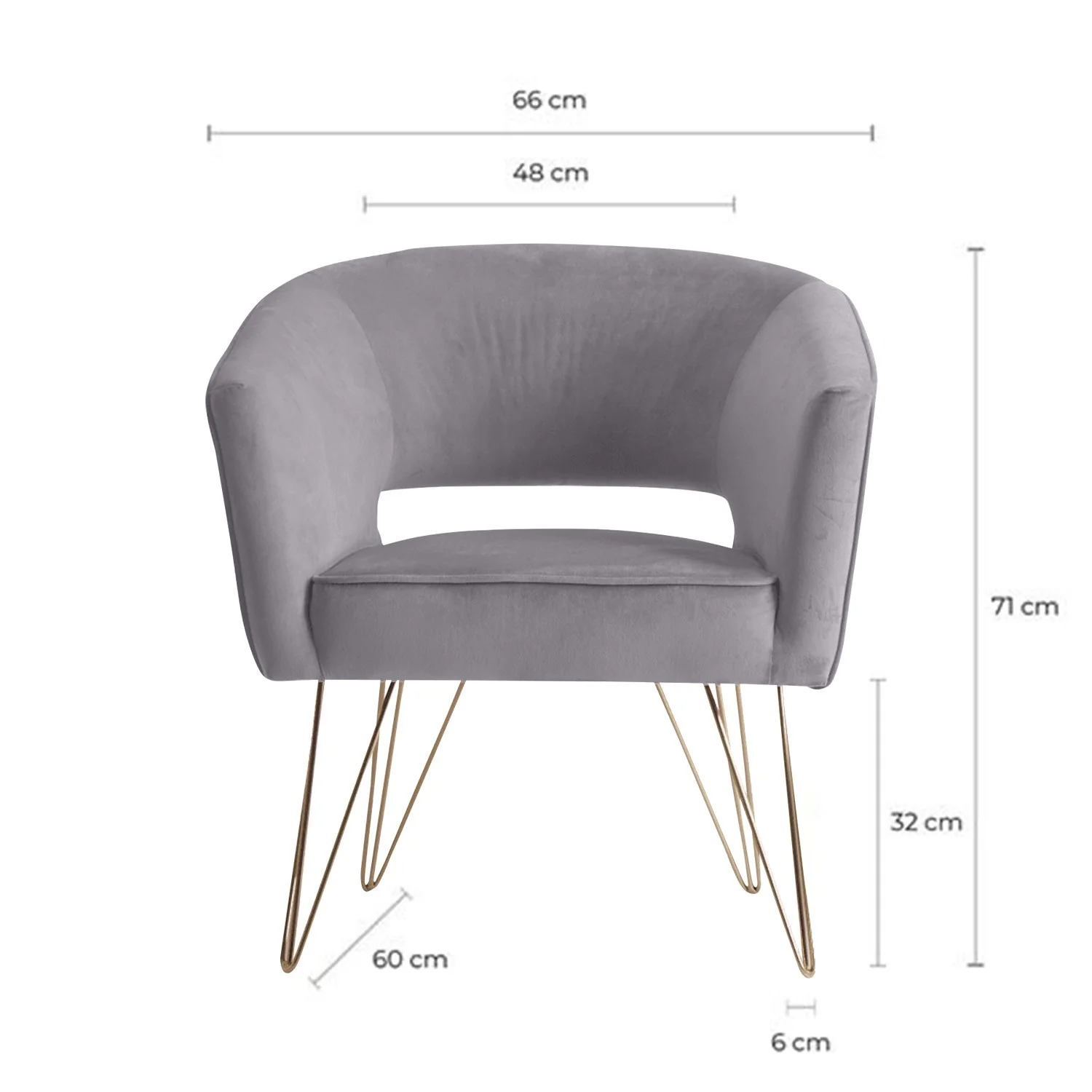 Fauteuil d'appoint en velours anti tache pieds dorés-Mazio - Image 60