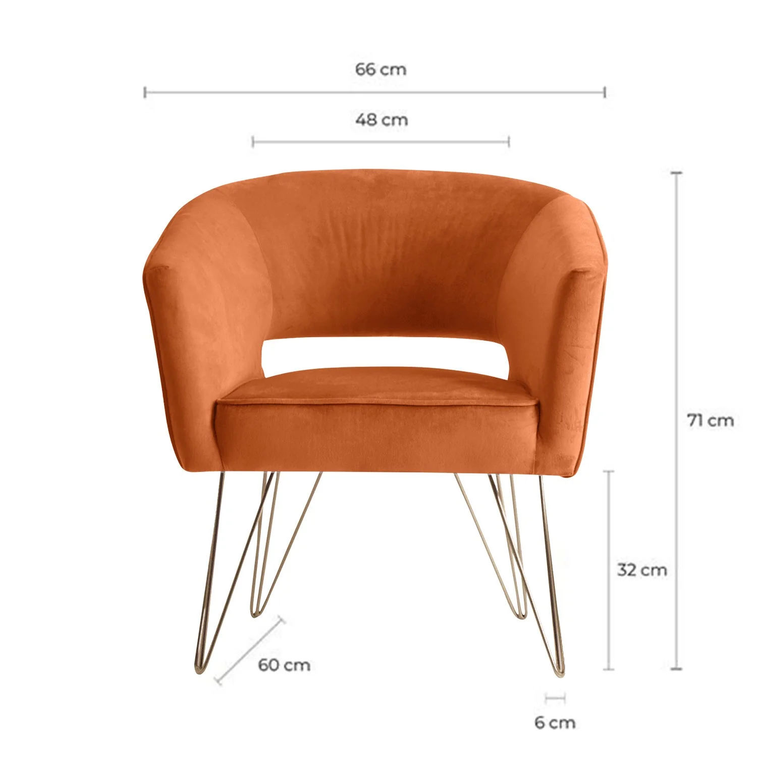 Fauteuil d'appoint en velours anti tache pieds dorés-Mazio - Image 61