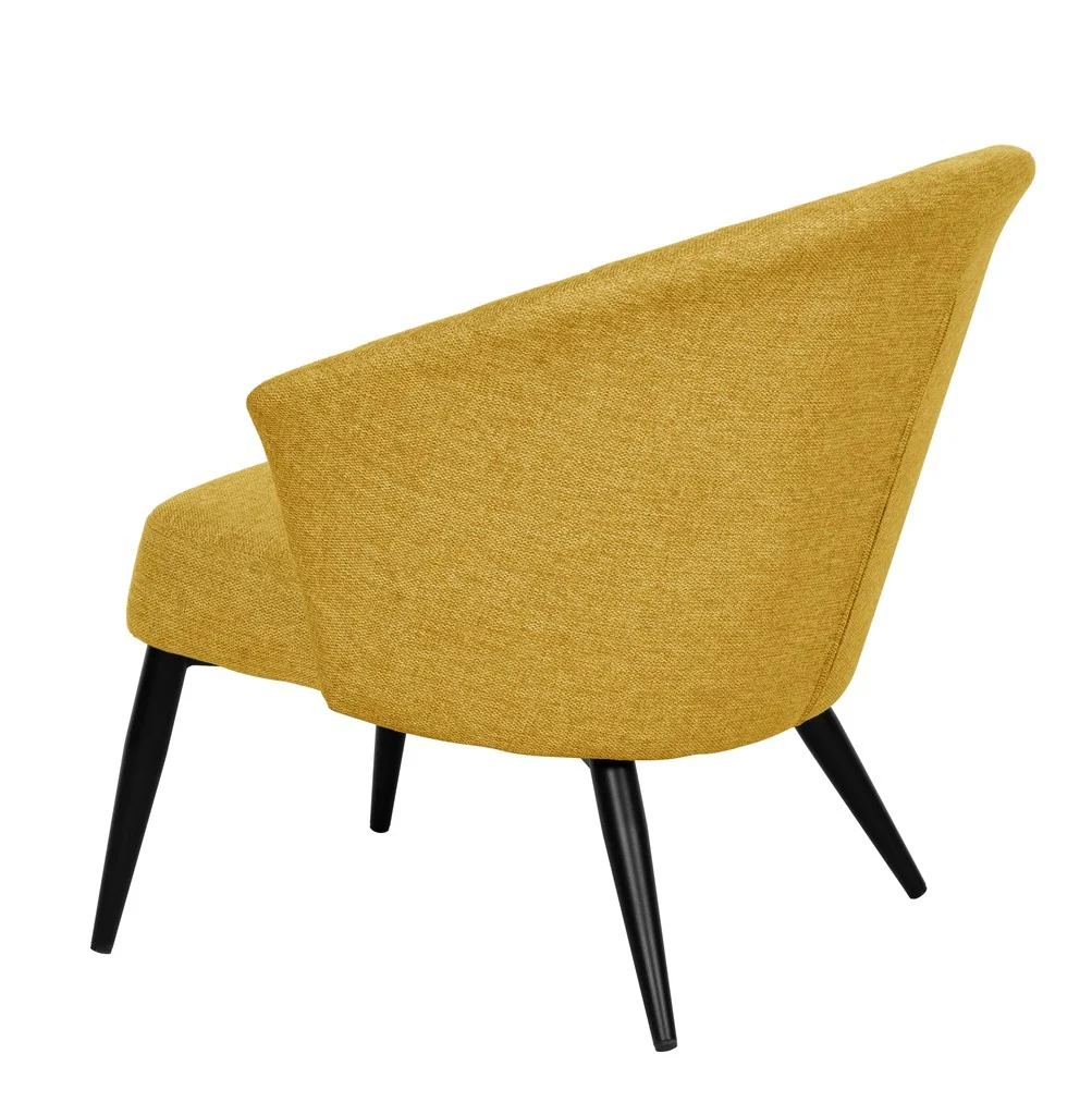 Fauteuil d'appoint Nils tissu chiné doux avec pieds noirs - Image 17