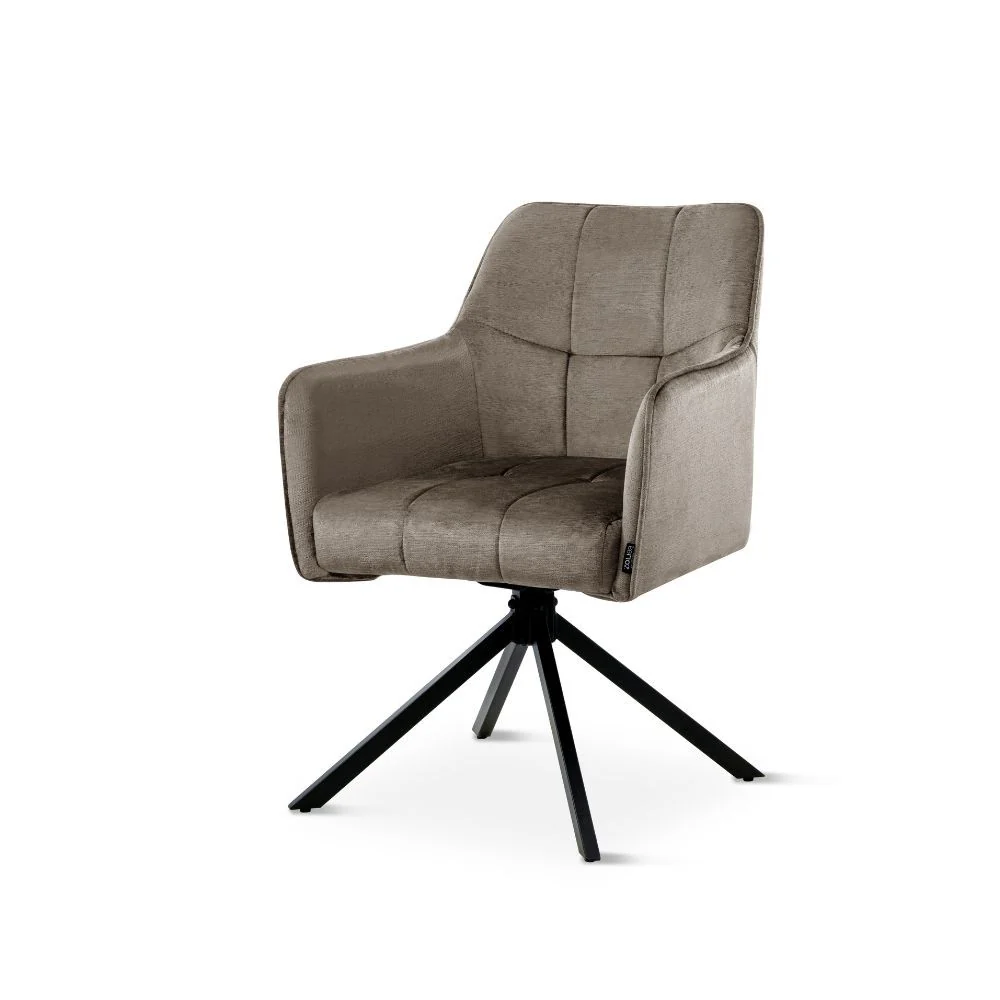 Chaise en tissu anti tache pivotante, 63x54xH81,5CM-OLIVIA - Image 15