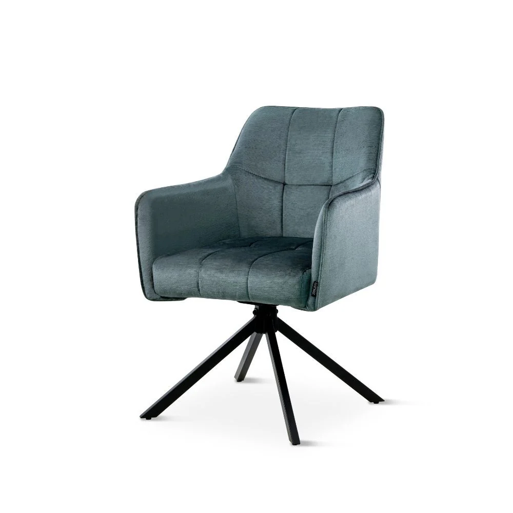 Chaise en tissu anti tache pivotante, 63x54xH81,5CM-OLIVIA - Image 16