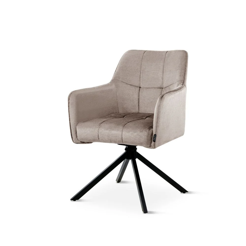 Chaise en tissu anti tache pivotante, 63x54xH81,5CM-OLIVIA - Image 6