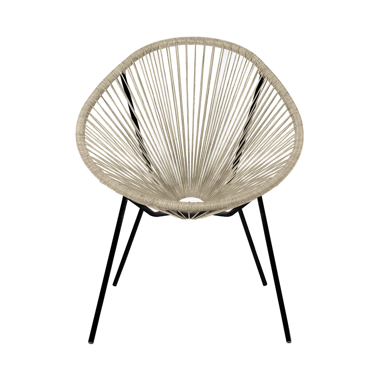 Fauteuil lounge en acier et polyrotin, 72x80xH83CM - ACAPULCO - Image 24