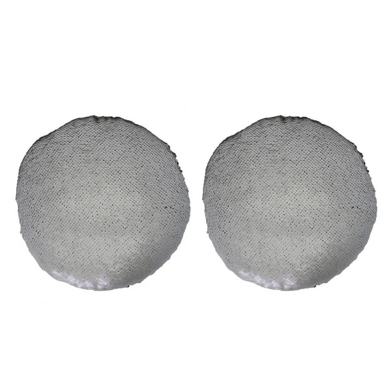 Lot de 2 MERMAID coussins sequin ronds pailletés D30 - Image 7