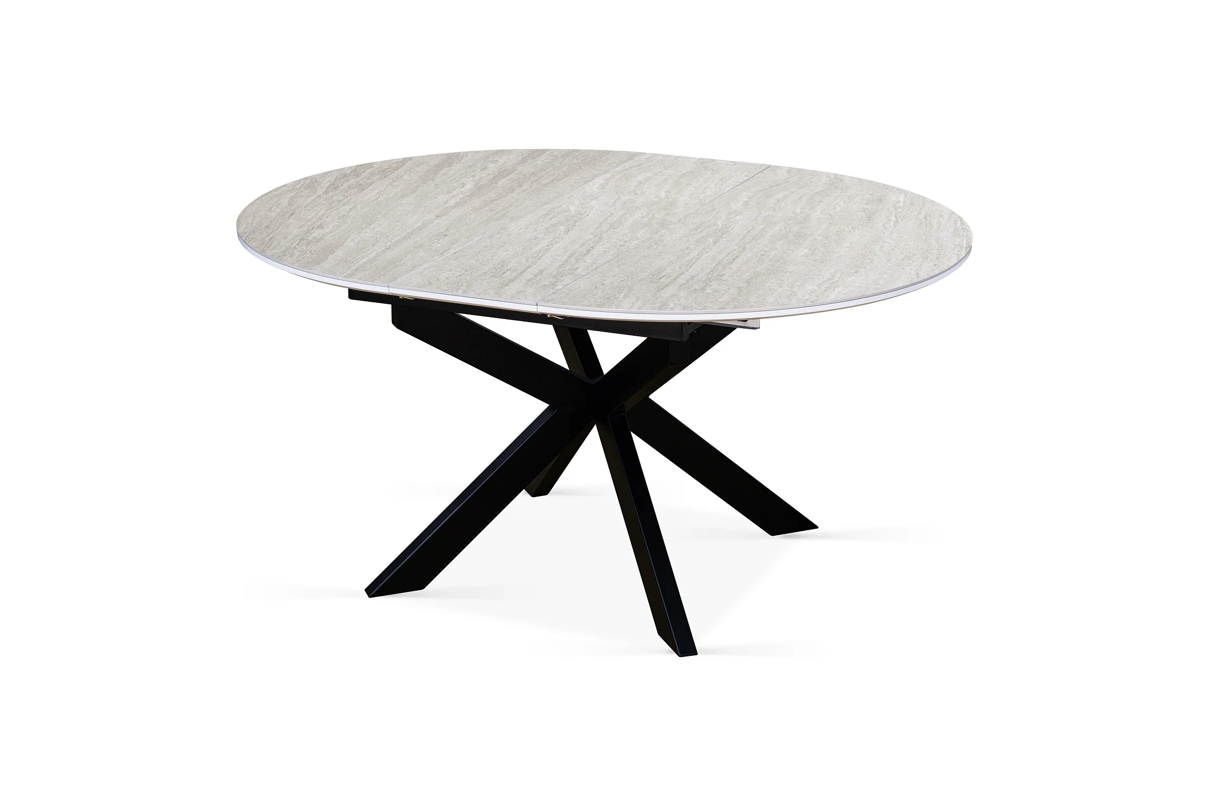 Table à manger ronde extensible avec plateau en céramique, D120-150XH76CM - PILAR - Image 9