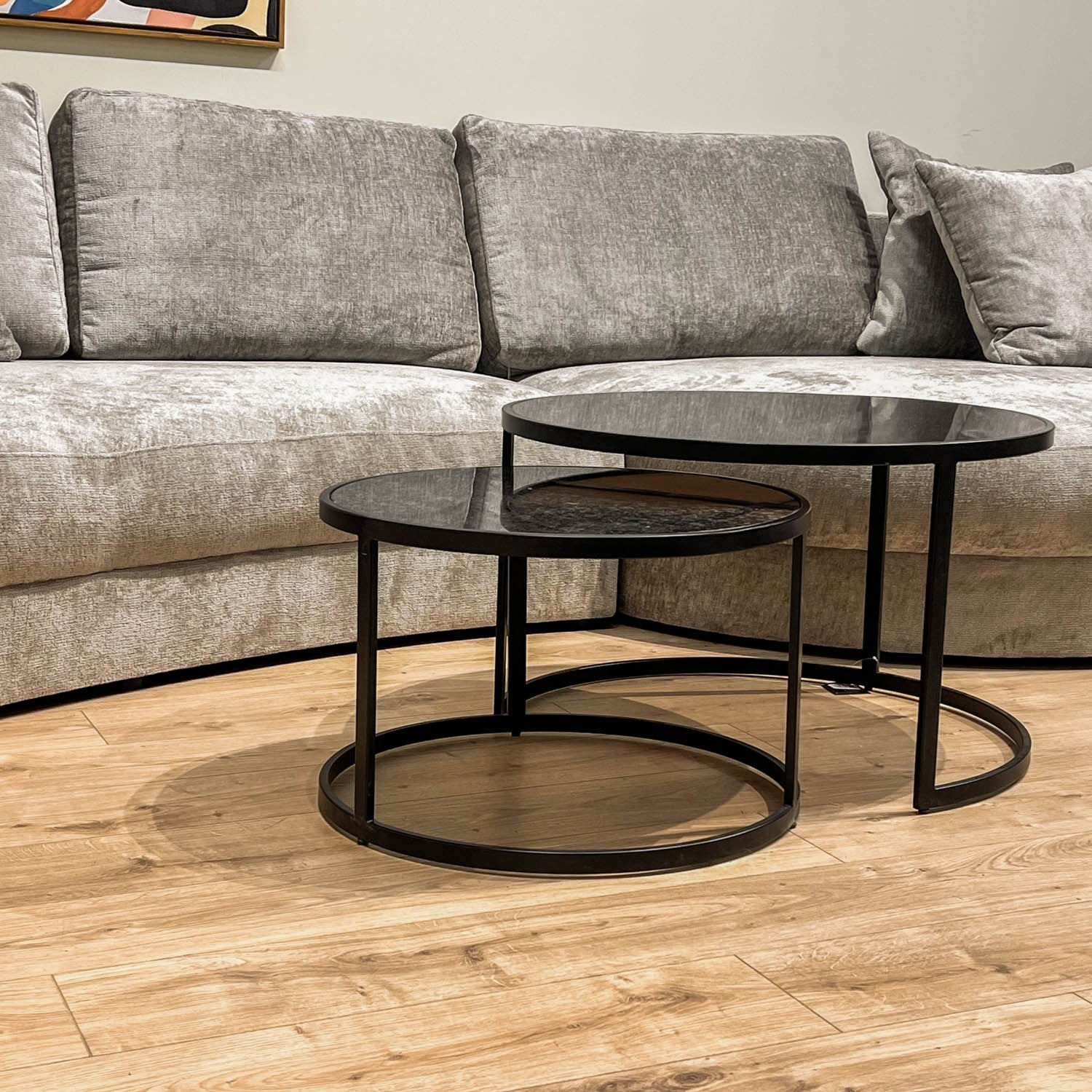 Set 2 tables basses , plateau en vrai marbre - Slawek - Image 41