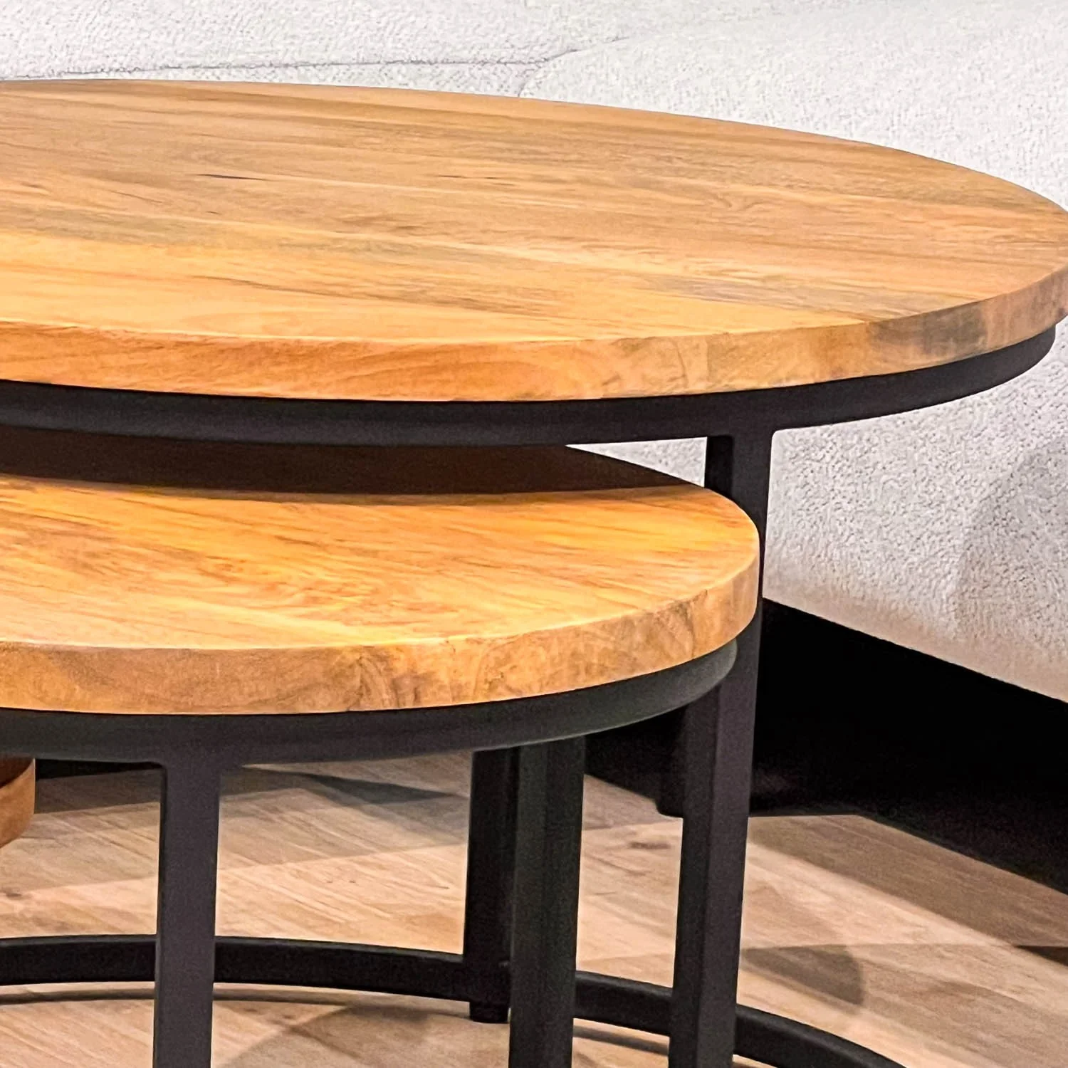 Set de 3 Tables basses en bois massif - DOLCE - Image 17
