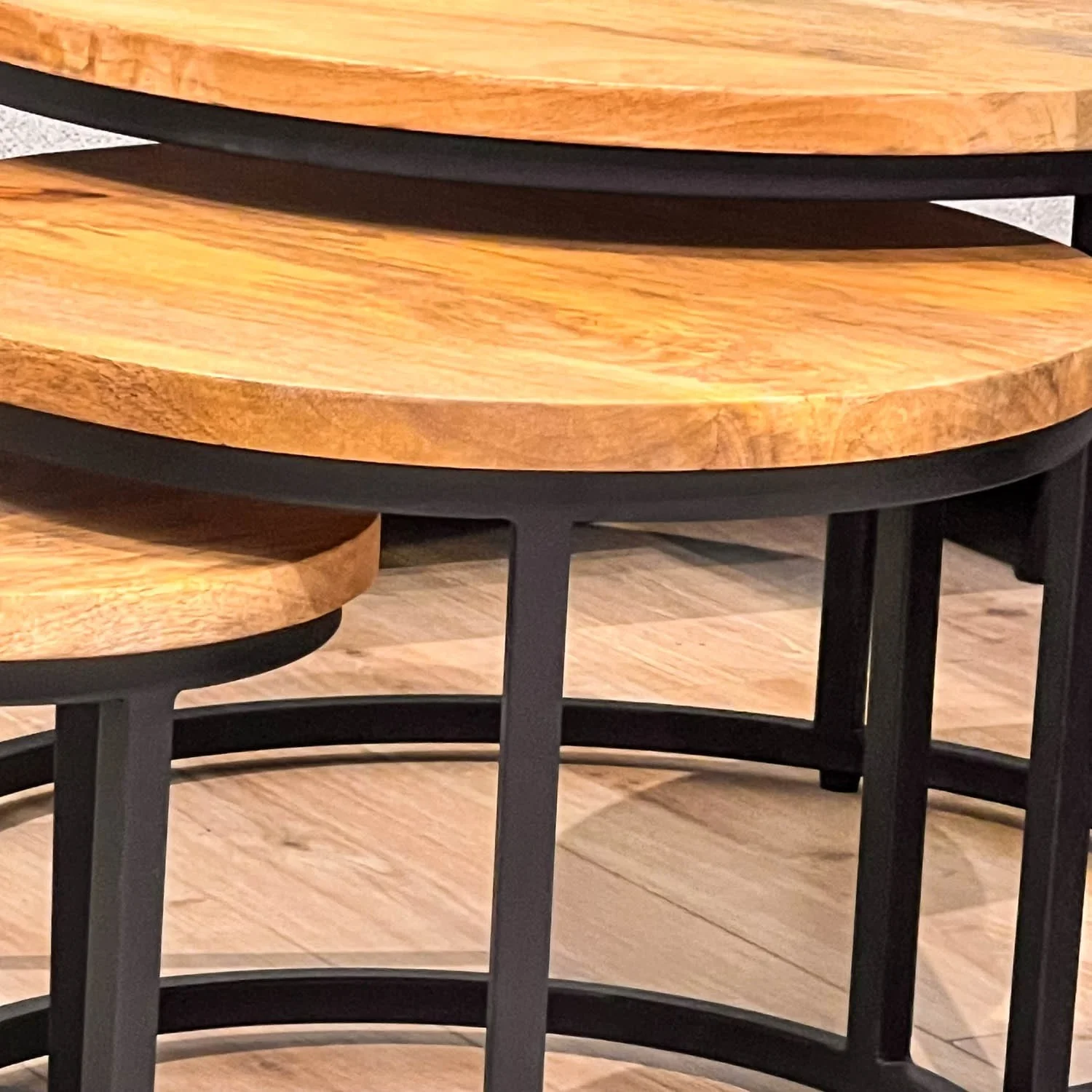 Set de 3 Tables basses en bois massif - DOLCE - Image 18