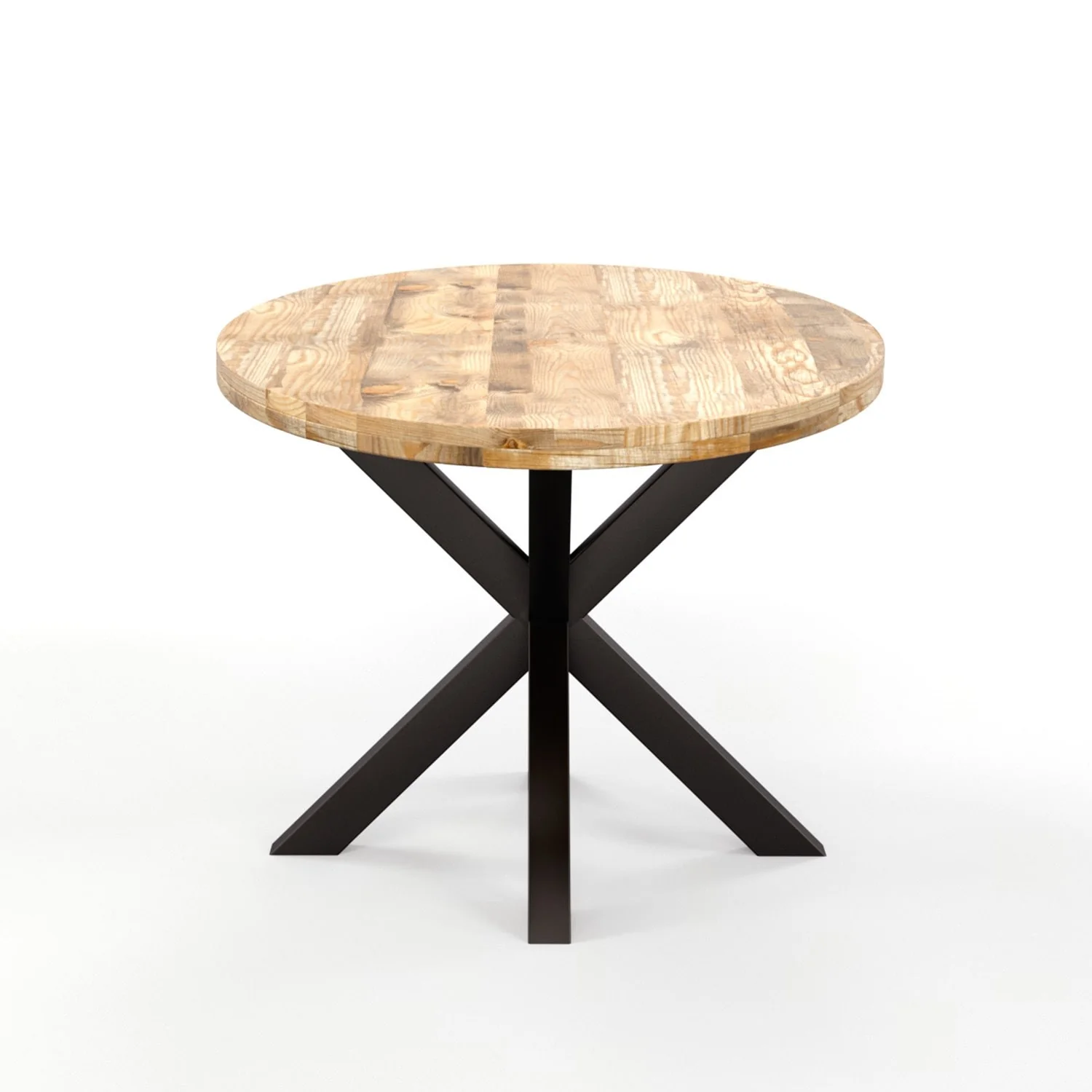 Table à manger ovale en bois massif avec pied noir - FLAVIA - Image 5