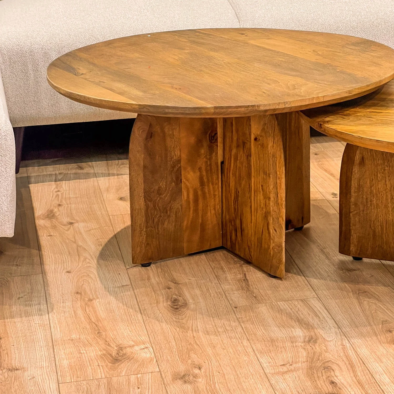 Table basse en bois de manguier, D70xH40 cm - TORONTO - Image 4