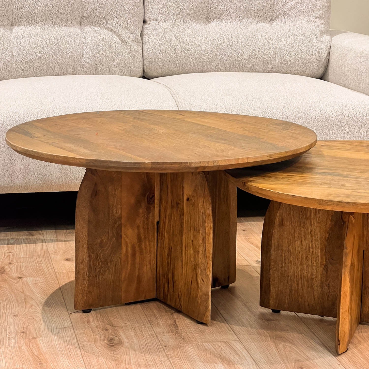 Table basse en bois de manguier, D70xH40 cm - TORONTO - Image 7