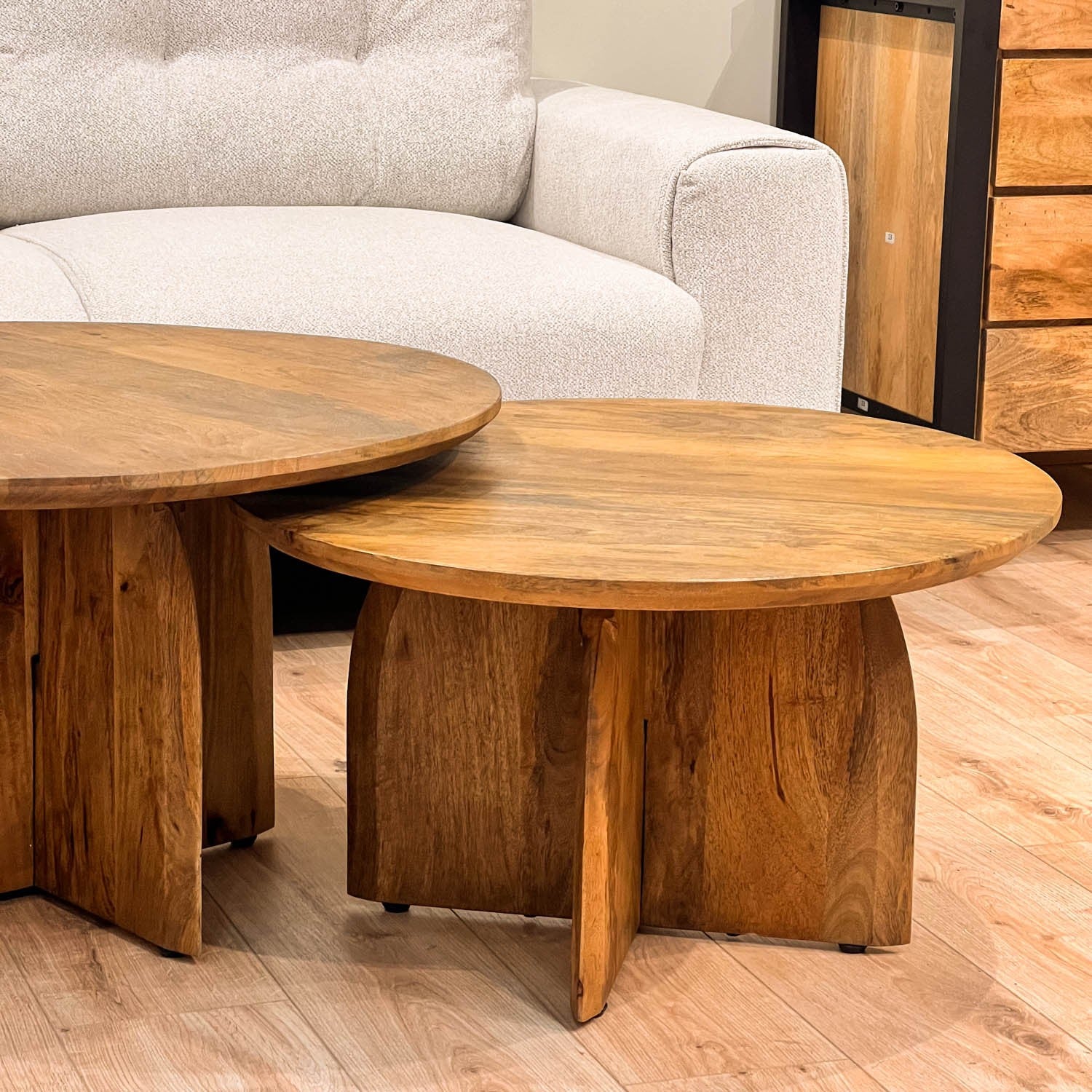 Table basse en bois de manguier, D70xH40 cm - TORONTO - Image 8