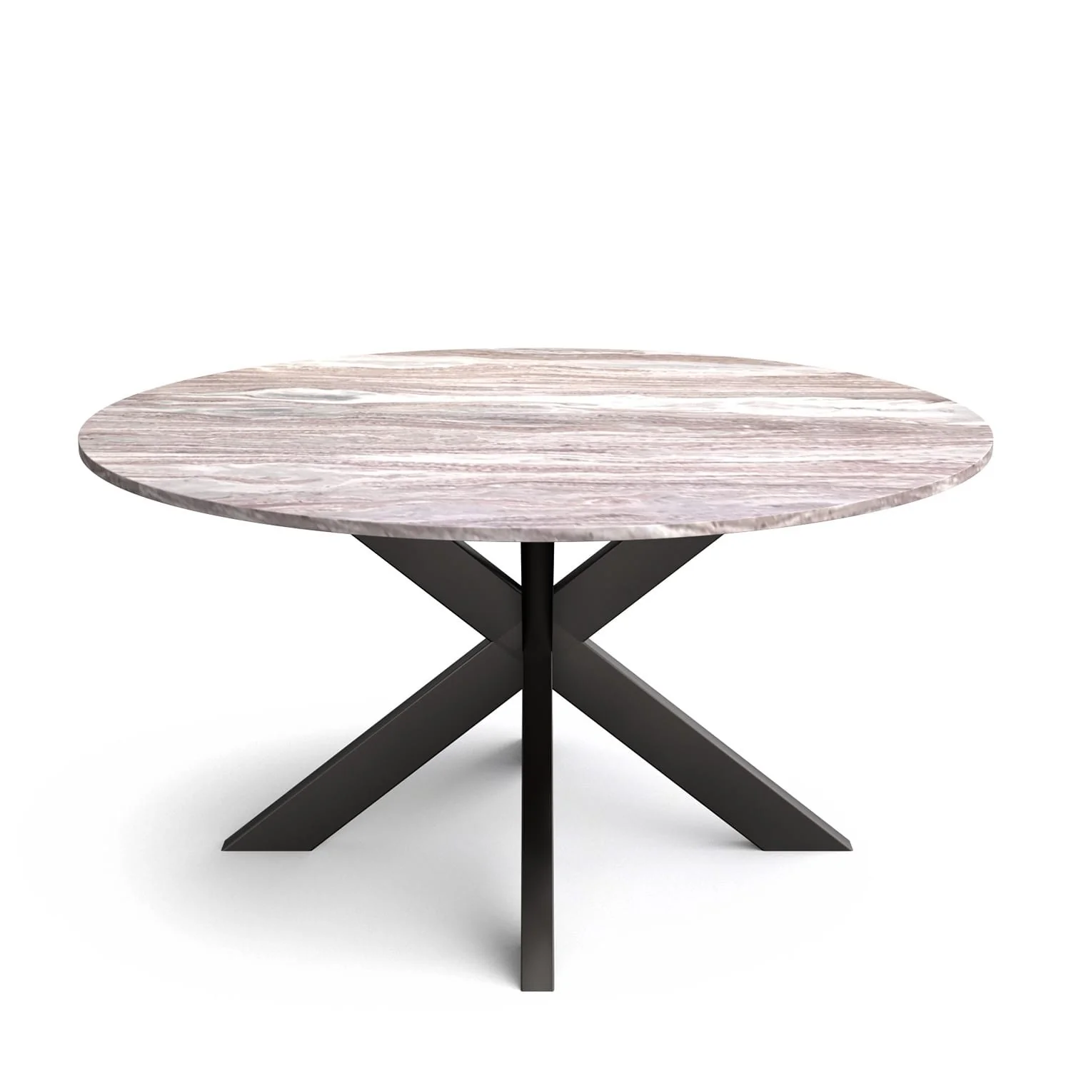 Table de salle à manger ronde avec plateau en marbre, H76 cm-VENISE - Image 15