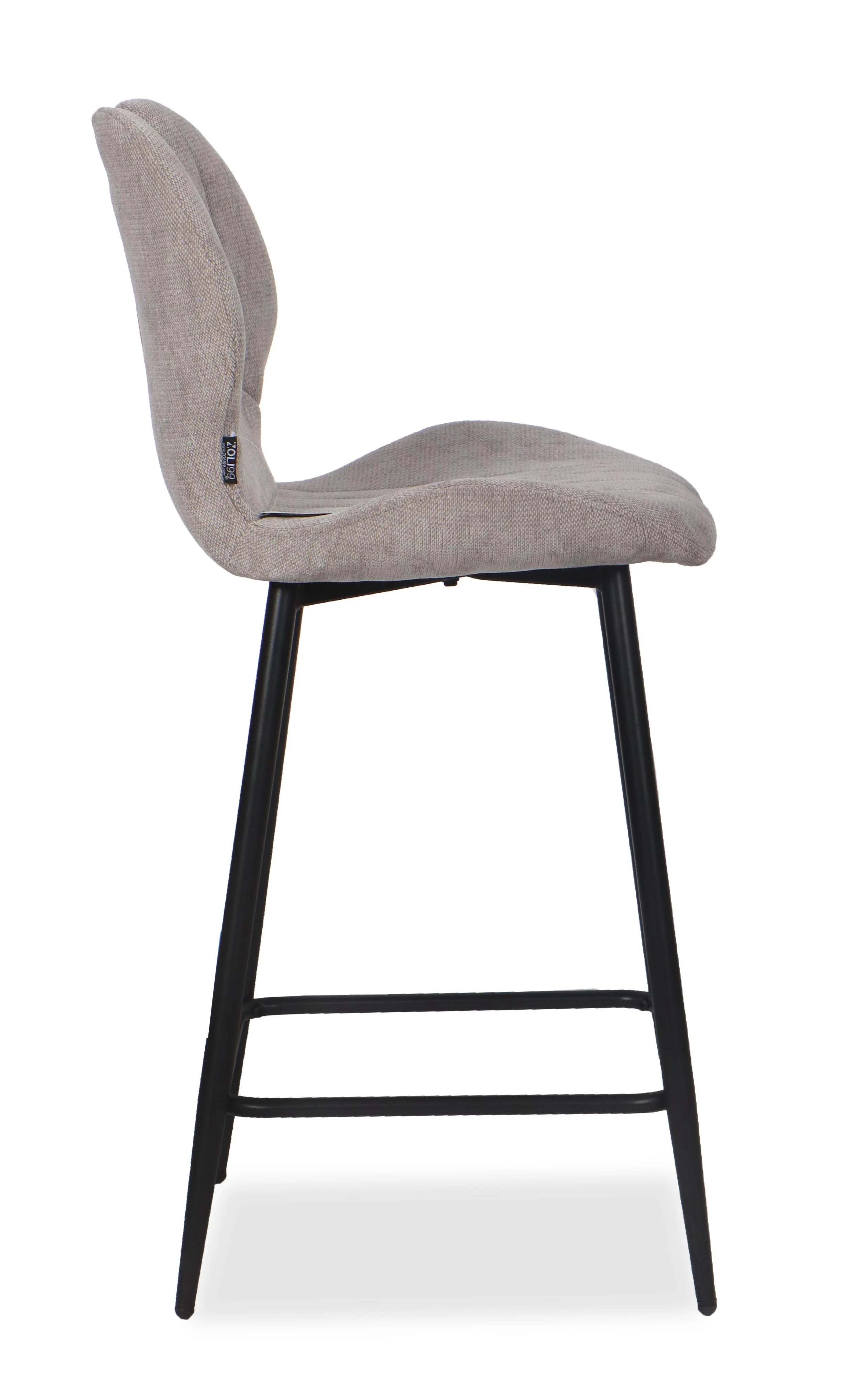 Chaise Haute Tabouret de bar en tissu anti tache, 60x48xH95CM - YAEL ( 65 cm hauteur assise) - Image 4