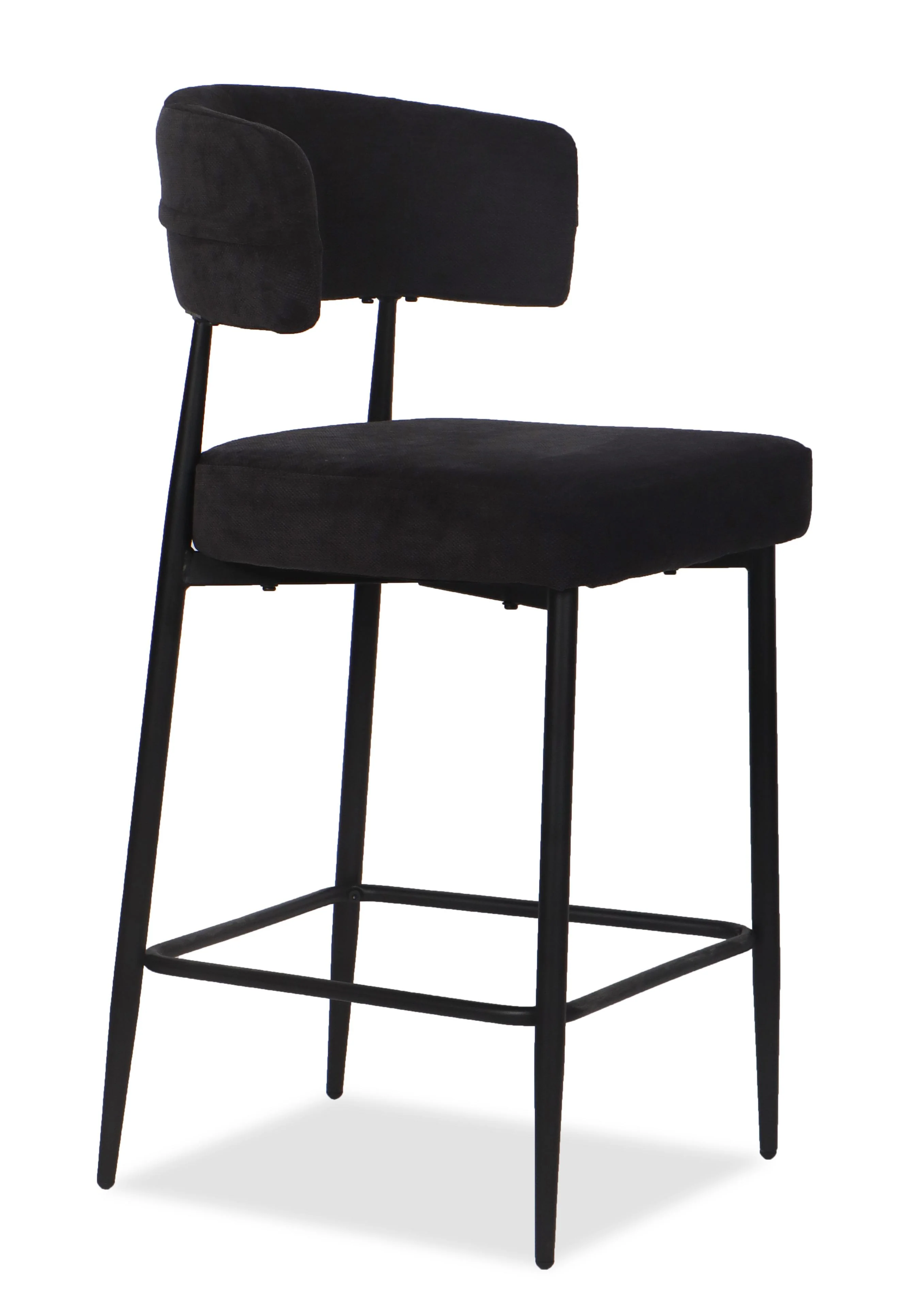Chaise Haute Tabouret de bar en tissu anti tache, 51x51xH96CM - YAARA ( 65 cm hauteur assise) - Image 9