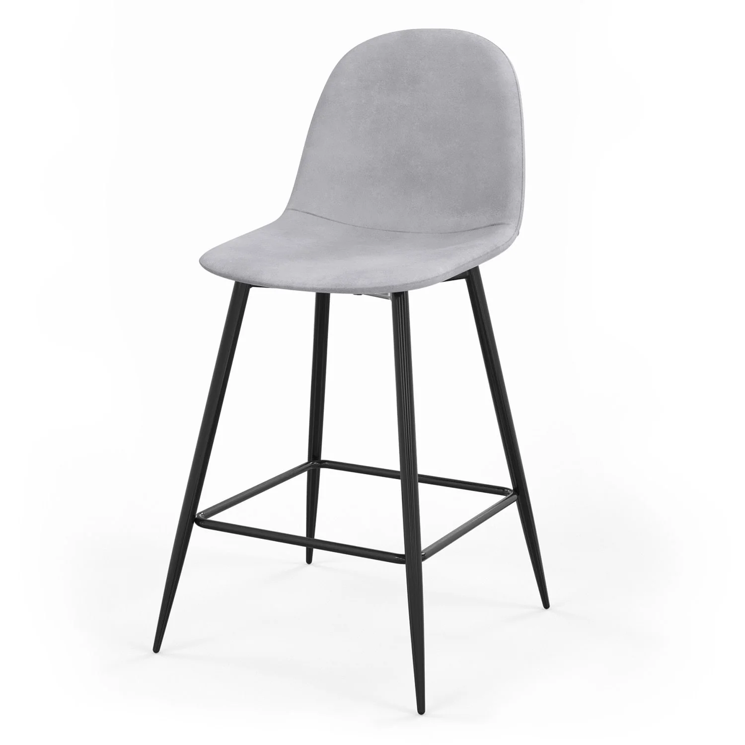 Tabouret de bar en velours pieds noirs, 41x51,5xH106 cm - KLARY - Image 19
