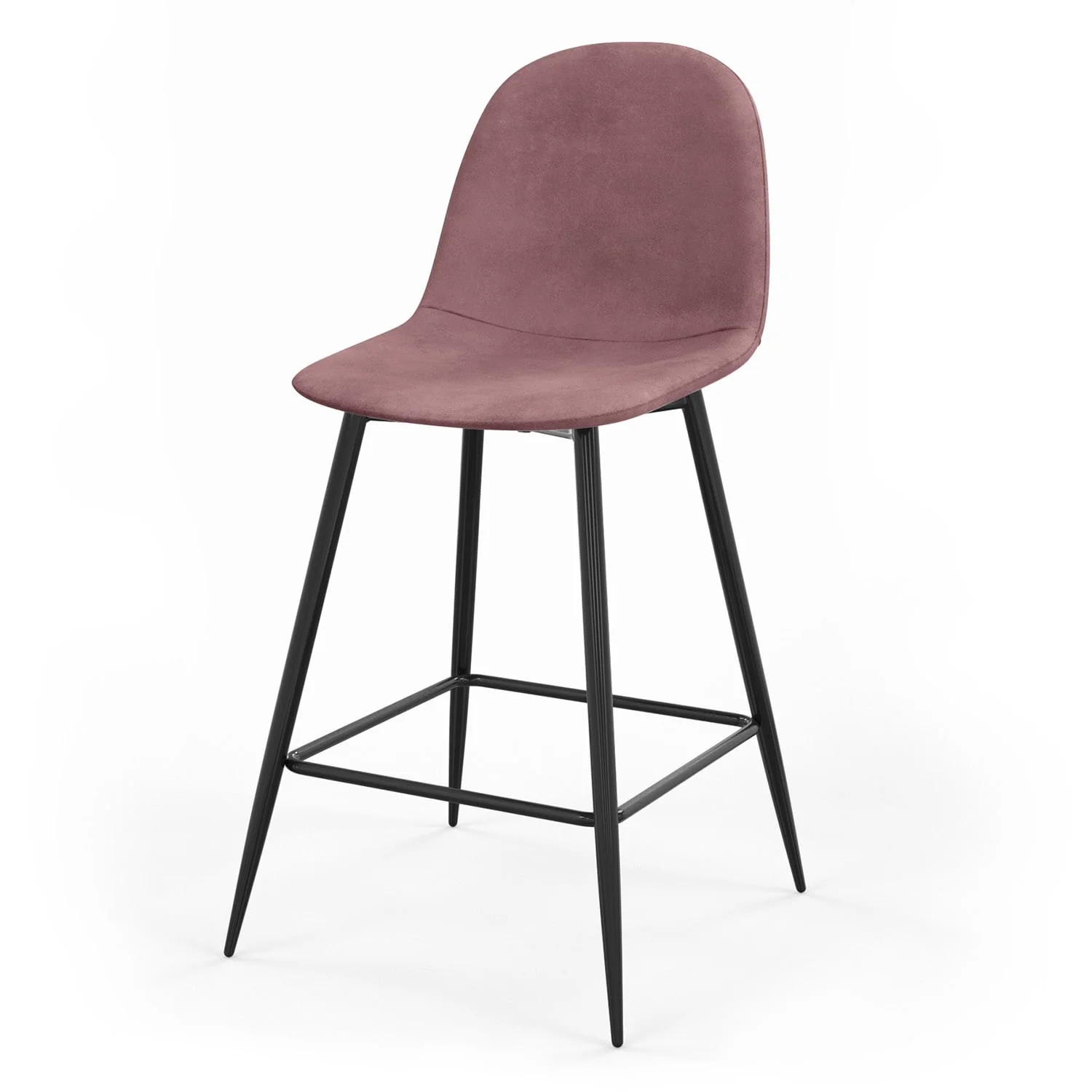 Tabouret de bar en velours pieds noirs, 41x51,5xH106 cm - KLARY - Image 25