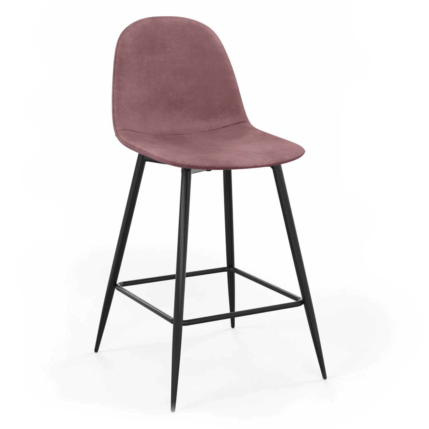 Tabouret de bar en velours pieds noirs, 41x51,5xH106 cm - KLARY - Image 27