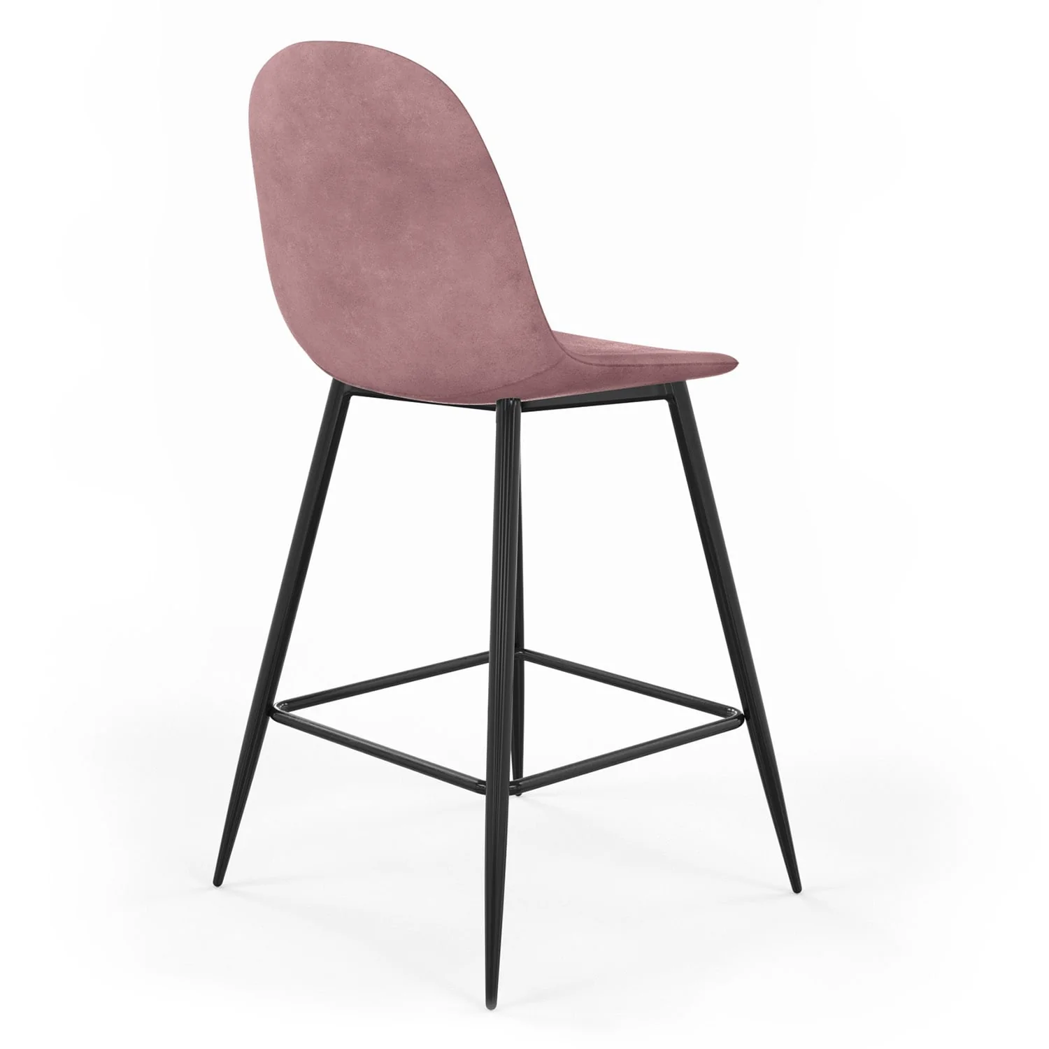 Tabouret de bar en velours pieds noirs, 41x51,5xH106 cm - KLARY - Image 28