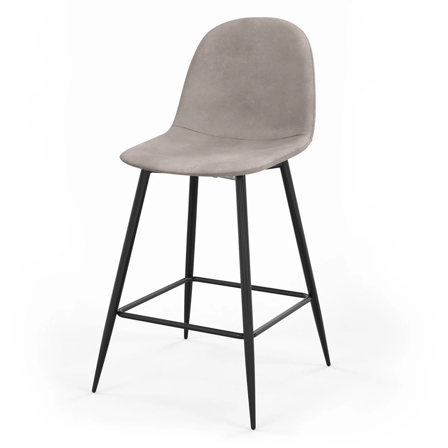 Tabouret de bar en velours pieds noirs, 41x51,5xH106 cm - KLARY - Image 31