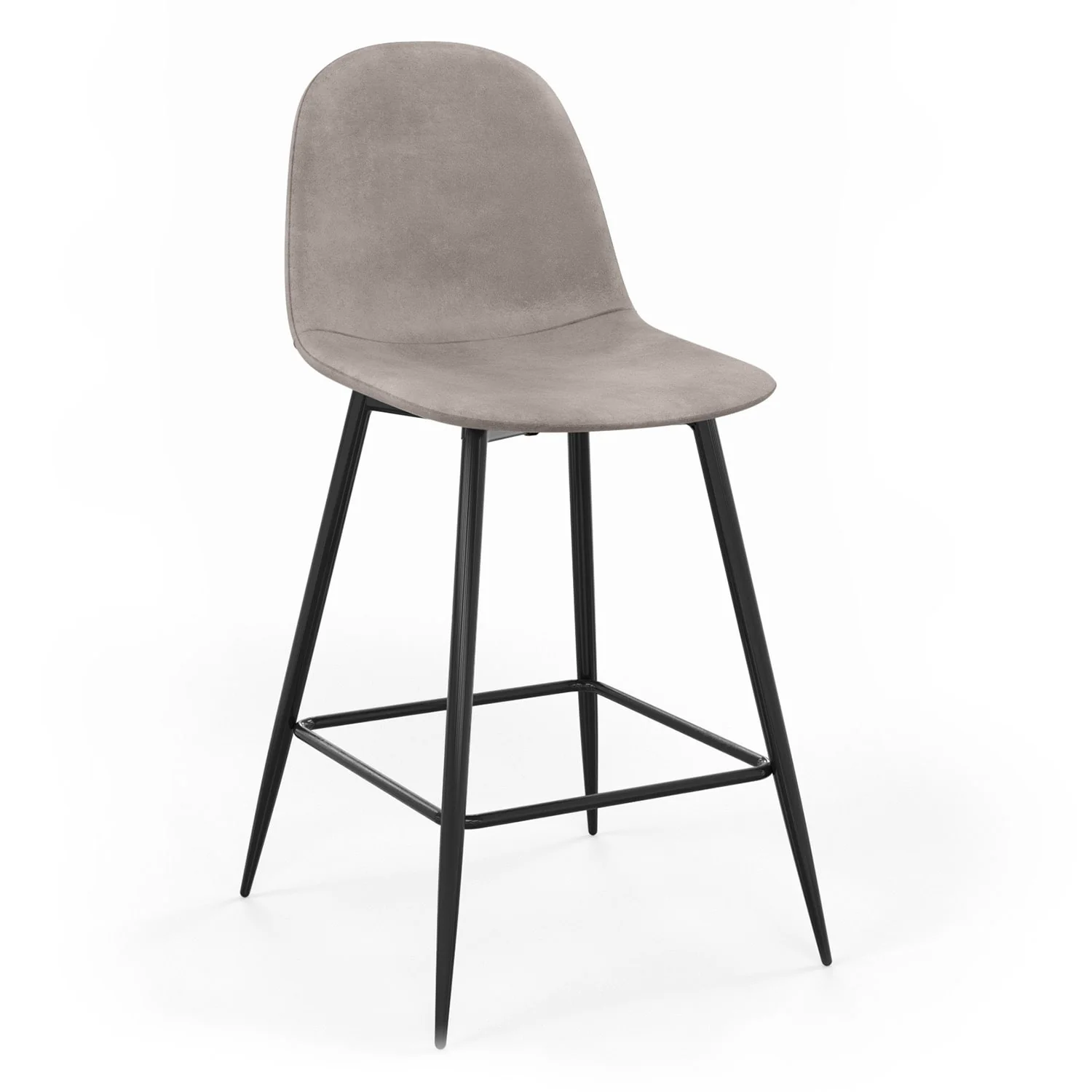 Tabouret de bar en velours pieds noirs, 41x51,5xH106 cm - KLARY - Image 33