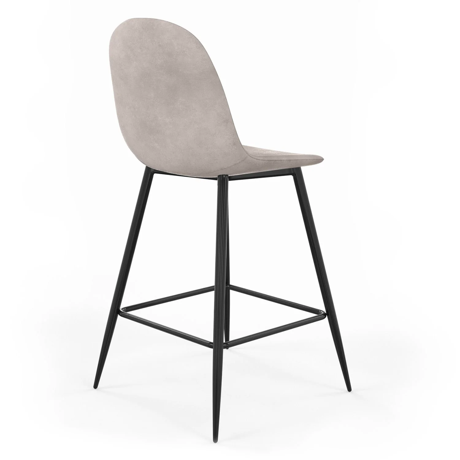 Tabouret de bar en velours pieds noirs, 41x51,5xH106 cm - KLARY - Image 34