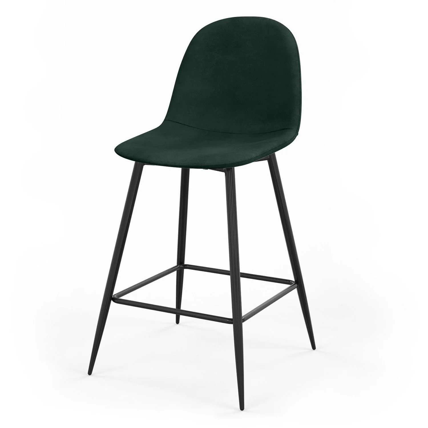 Tabouret de bar en velours pieds noirs, 41x51,5xH106 cm - KLARY - Image 38