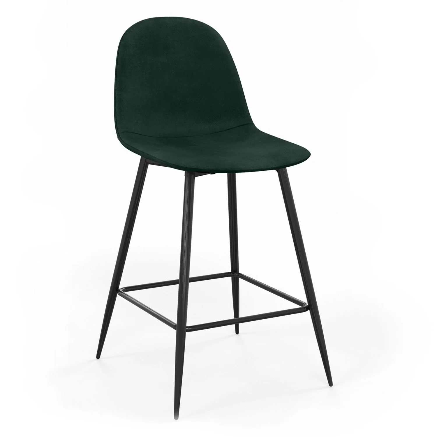 Tabouret de bar en velours pieds noirs, 41x51,5xH106 cm - KLARY - Image 39