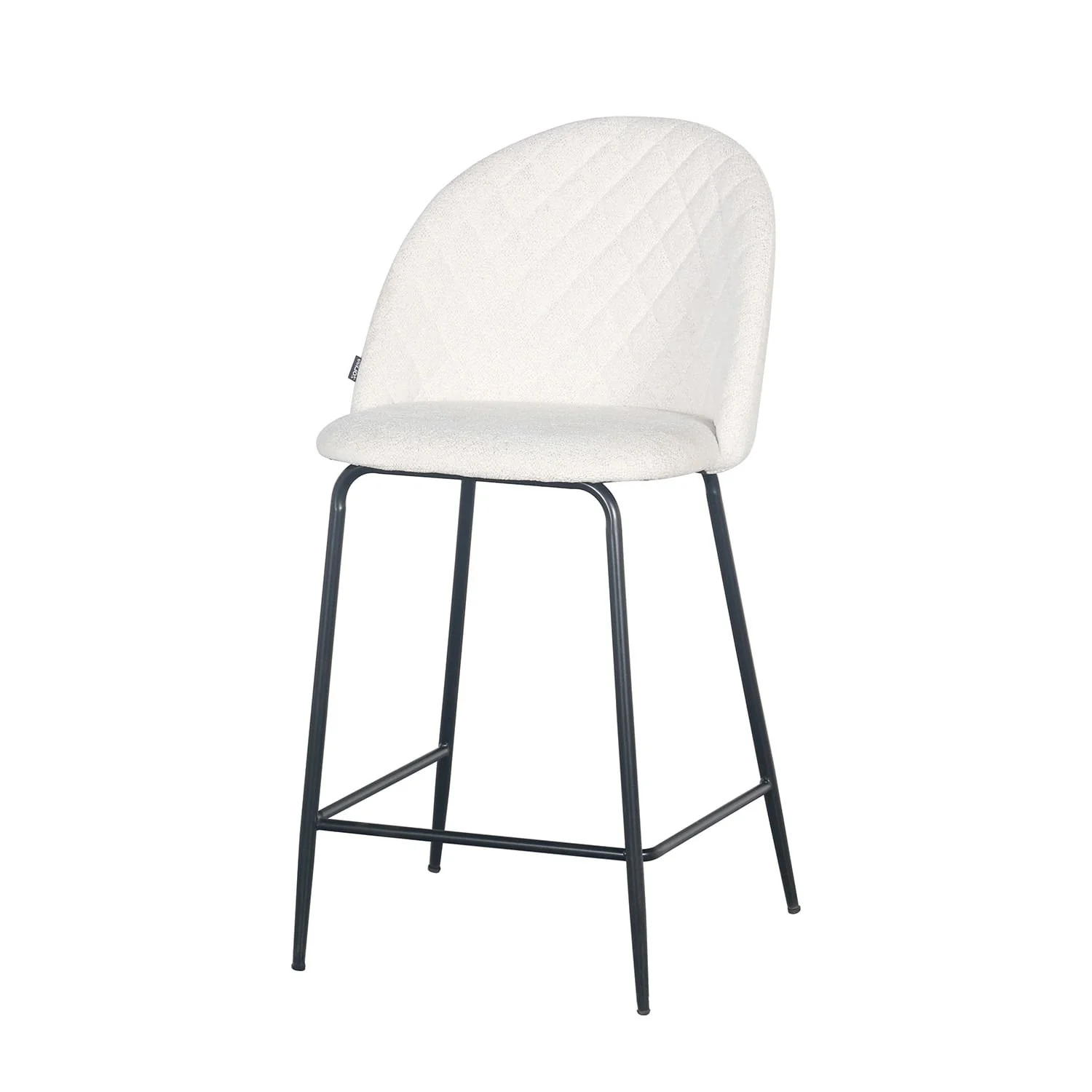 Tabouret de bar en velours pieds noirs, 45x51,5xH116 cm - Hester - Image 13