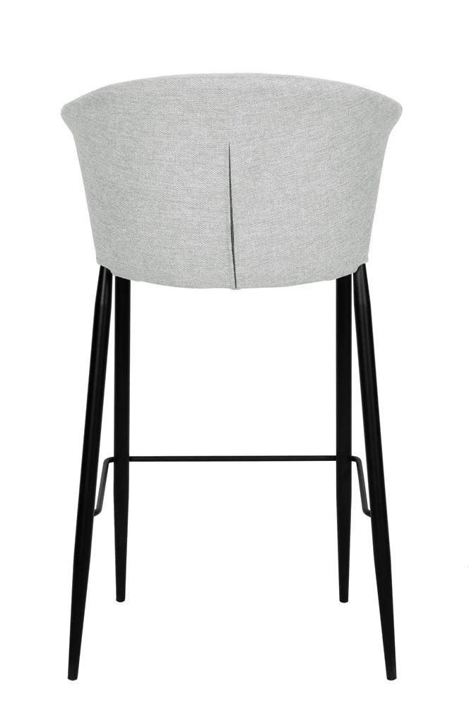 Tabouret Nils tissu prémium et métal noir hauteur 75 cm-empilable - Image 31